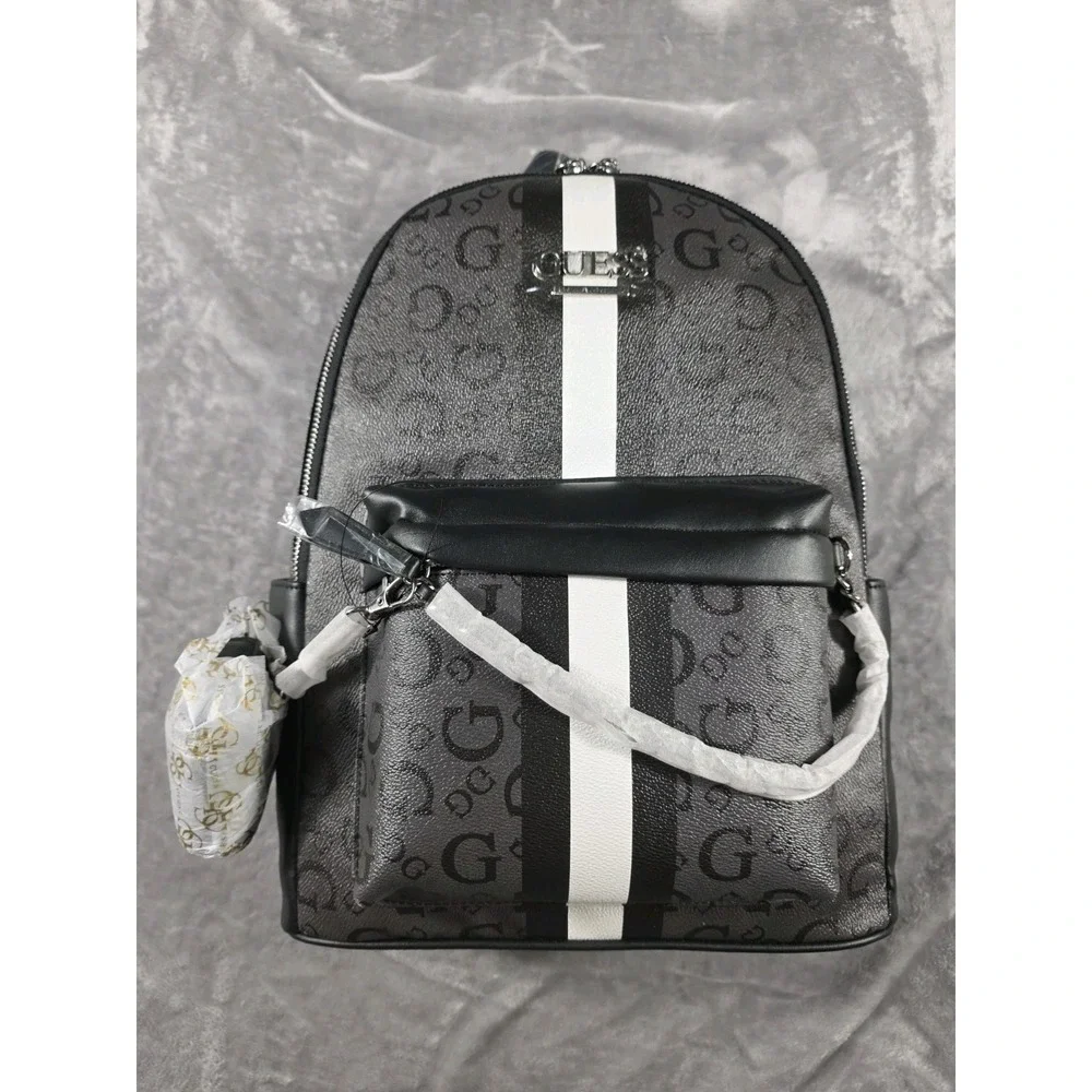 GUESS Benfield Ella 15Hx12Wx5D Backpack‎ Travel Bag Faux Leather Coin Purse NWT